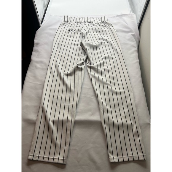 Men's RAWLINGS Athletic Striped Baseball Pants 36/33/2021 Button Front - Picture 8 of 9
